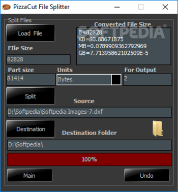 PizzaCut File Splitter screenshot 2