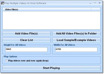 Play Multiple Videos At Once Software screenshot