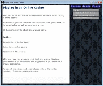 Playing in an Online Casino screenshot