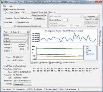PMU Connection Tester screenshot