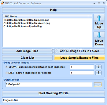 PNG To AVI Converter Software screenshot