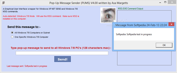 Pop-Up Message Sender screenshot