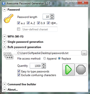 Portable Awesome Password Generator screenshot 3