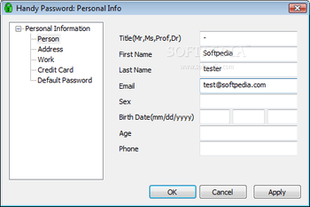 Portable Handy Password screenshot 2