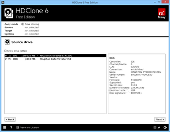 Portable HDClone Free Edition screenshot 2