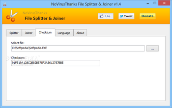 Portable NoVirusThanks File Splitter & Joiner screenshot 3