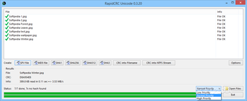 Portable RapidCRC Unicode screenshot