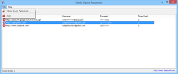 Portable SterJo Opera Passwords screenshot 2