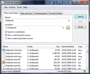 Power File Search screenshot