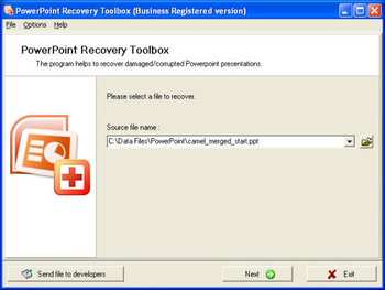 PowerPoint Recovery Toolbox screenshot