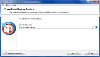 PowerPoint Restore Toolbox screenshot