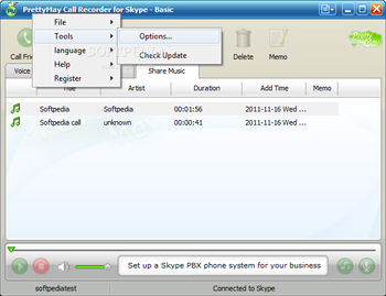 PrettyMay Call Recorder for Skype Basic screenshot 4