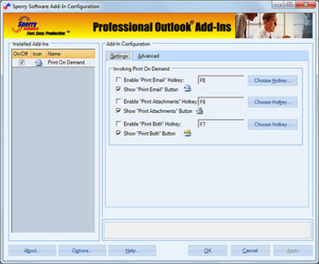 Print On Demand for Outlook 2007/Outlook 2010  screenshot
