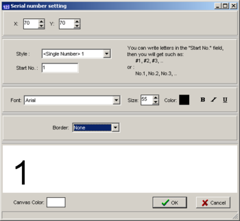 Print Serial Numbers screenshot