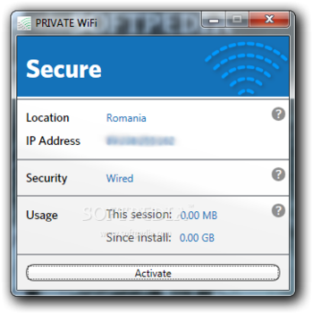 Private WiFi screenshot