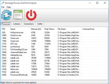 Process And Port Analyzer screenshot