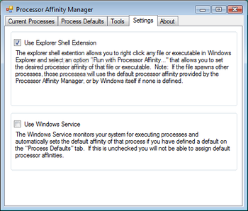 Processor Affinity Manager screenshot 3