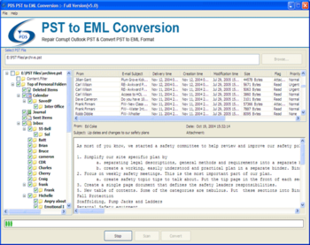 PST to EML Converter screenshot