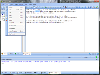 PyScripter screenshot 2