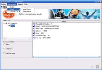 Quick Recovery for Linux (EXT-2 EXT-3) screenshot 2