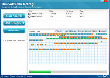 QuuSoft Disk Defrag screenshot