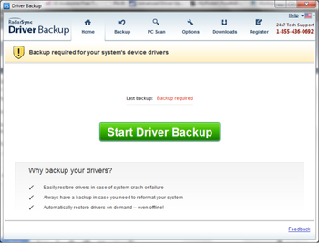 RadarSync DriverBackup 2012 screenshot 3