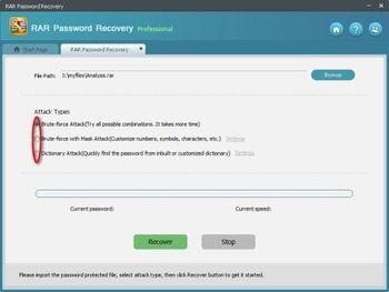 RAR Password Recovery screenshot 3
