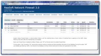 ReaSoft Network Firewall screenshot 3