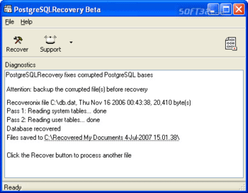 Recovery for PostgreSQL screenshot 2