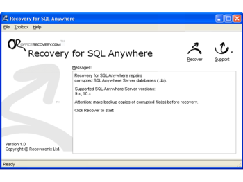Recovery for SQL Anywhere screenshot