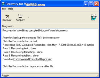 Recovery for Word screenshot 2