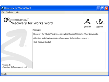 Recovery for Works screenshot