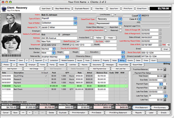 Recovery Report-Debt Recovery Management Software screenshot