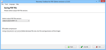 Recovery Toolbox for PDF screenshot 2