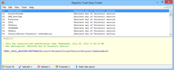 Registry Trash Keys Finder screenshot