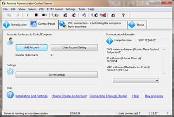 Remote Administrator Control Server screenshot 2