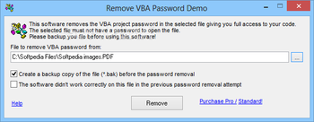 Remove VBA Password screenshot