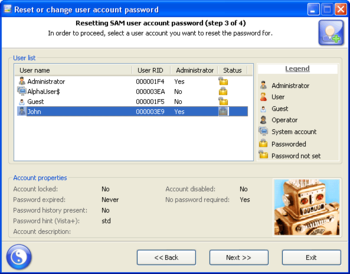 Reset Windows Password screenshot 3