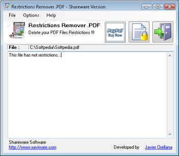 Restrictions Remover .PDF screenshot