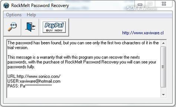 RockMelt Password Recovery screenshot 2