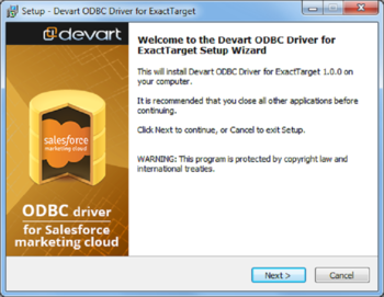 Salesforce Marketing Cloud ODBC Driver screenshot
