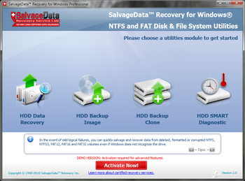 SalvageData Recovery for Windows screenshot