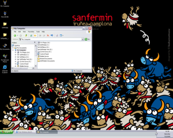 San Fermin desktop theme screenshot