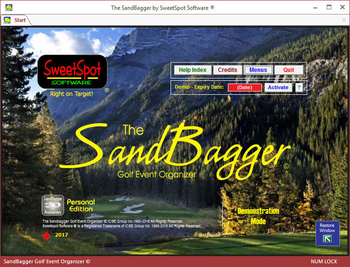 Sandbagger Golf Event Organizer screenshot
