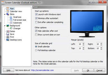 Screen Calendar for MS Outlook screenshot