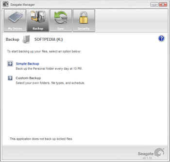 Seagate Manager for FreeAgent screenshot 2