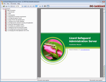 Secure PDF - LockLizard Protected PDF Mac viewer screenshot