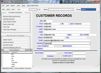 Sesame Database Manager screenshot 2