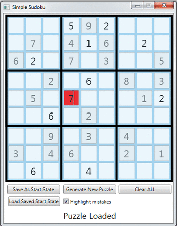 Simple Sudoku screenshot