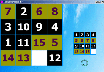 Sliding Numbers 4x4 screenshot 2